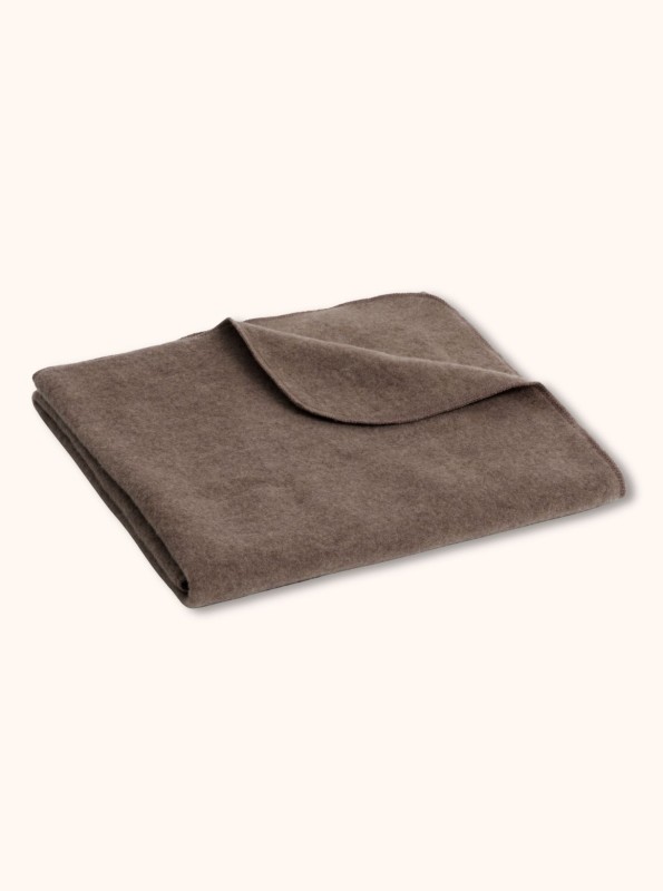 Kocyk merino dla dzieci i niemowląt piaskowy beż, 75x100 GOTS 325 g | BeWoolly