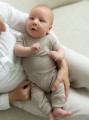 Leginsy z  wełny merino i jedwabiu  dla dzieci i niemowląt, GOTS, beż - BeWoolly