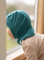 Lekka kominiarka z wełny merino i jedwabiu dla niemowląt i dzieci, turkusowa