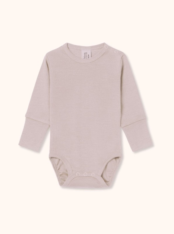 body dla dzieci z wełny merynosów i jedwabiu z materiału z certyfikatem GOTS