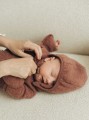 Kombinezon polarowy z wełny merino dla niemowląt, antyczny róż
